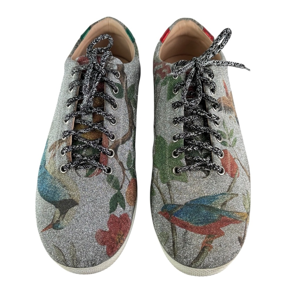 GUCCI 449985 Sparkle Tian Bird Silk Men's Sneakers Made in Italy 10-10.5US - Picture 12 of 12